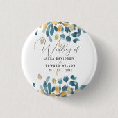 Grünpflanzen-Eukalyptus-Grüngartenpapier Button (Vorderseite)