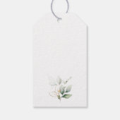 Grünpflanzen, Eukalyptusblätter, Boho, Taufe Geschenkanhänger (Rückseite)