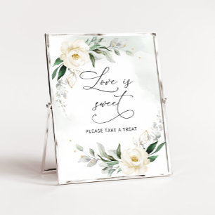 Grünpflanzen floral gold elegant Liebe ist süß Poster