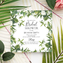 Grünpflanzen Foliage Blätter Bridal Dusche Einladu Einladung