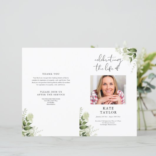 Grünpflanzen Foto-Reihenfolge Dienstbeerdigung Pro (Stehend Vorderseite)