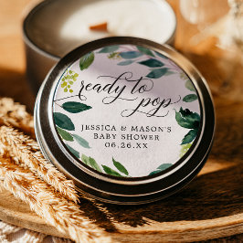 Grünpflanzen für Pop Babydusche Pflegeaufkleber Runder Aufkleber