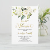 Grünpflanzen Gender Neutral Baby Shower Einladung (Stehend Vorderseite)