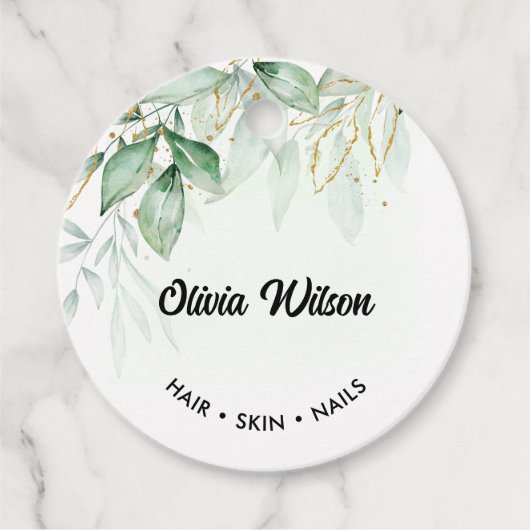 Grünpflanzen Geschenkanhänger (Vorderseite)