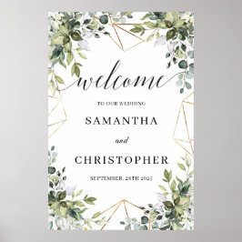 Grünpflanzen Hochzeitsempfang Plakat