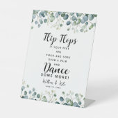 Grünpflanzen Hochzeitskippe Hochzeitszeichen Sockelschild (Vorderseite)