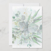 Grünpflanzen im Wasser | Hochzeit Einladung (Rückseite)