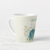 Grünpflanzen in blauen Blume Milchtasse (Linke Ecke)