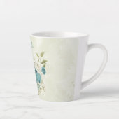 Grünpflanzen in blauen Blume Milchtasse (Rechts)