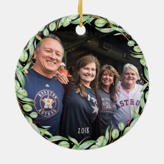 Grünpflanzen Keramik Ornament (Hinten)