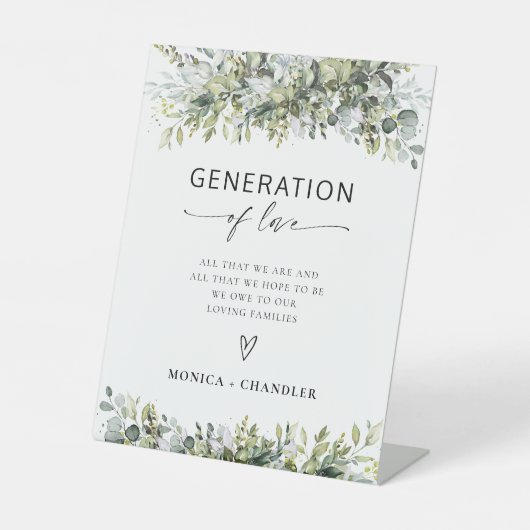 Grünpflanzen Kräutergeneration Liebe-Zeichen Sockelschild (Vorderseite)