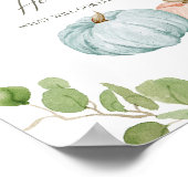 Grünpflanzen Kürkin Gender Reveal Willkommen Dekor Poster (Ecke)