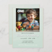 Grünpflanzen Minimalistisch Personalisiert erster Einladung (Vorne/Hinten)