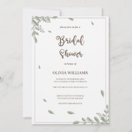 Grünpflanzen mit Brautparty von Watercolor Einladung