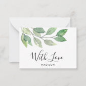 Grünpflanzen mit Liebe Mitteilungskarte (Vorderseite)