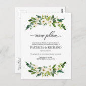 Grünpflanzen Neuer Plan Hochzeit Postkarte (Vorne/Hinten)