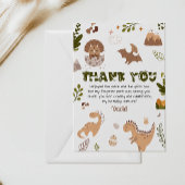 Grünpflanzen Niedlich neutraler prähistorischer Di Dankeskarte