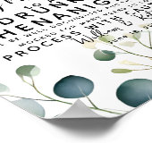 Grünpflanzen Open Bar wedding sign eucalyptus Poster (Ecke)