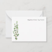 Grünpflanzen Personalisierte Mitteilungskarten (Vorderseite)