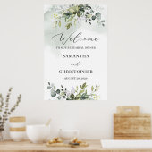 Grünpflanzen Probe Abendessen Willkommenszeichen Poster (Küche)