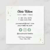 Grünpflanzen Quadratische Visitenkarte (Rückseite)