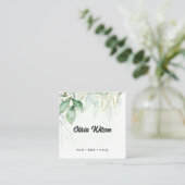 Grünpflanzen Quadratische Visitenkarte (Stehend Vorderseite)