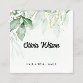 Grünpflanzen Quadratische Visitenkarte (Vorderseite)