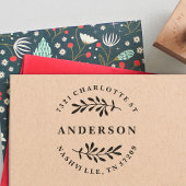 Grünpflanzen Rücksendeadresse Briefmarke Gummistempel