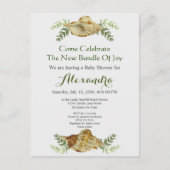 Grünpflanzen Seashell Cream Muscheln Coastal Baby  Postkarte (Vorderseite)