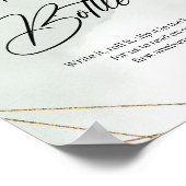 Grünpflanzen simuliert Goldbotschaft in einem Flas Poster (Ecke)