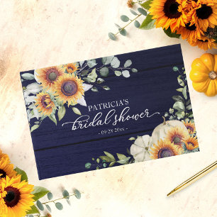 Grünpflanzen Sonnenblumen Pumpkin Fall Brautparty Gästebuch