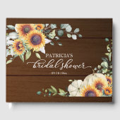 Grünpflanzen Sonnenblumen Pumpkin Fall Brautparty Gästebuch (Vorderseite)