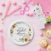 Grünpflanzen Sonnenblumen Pumpkin Fall Brautparty Pappteller (Party)