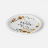 Grünpflanzen Sonnenblumen Pumpkin Fall Brautparty Pappteller (Schrägansicht)