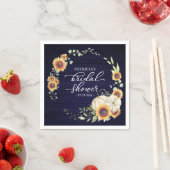 Grünpflanzen Sonnenblumen Pumpkin Fall Brautparty Serviette (Beispiel)