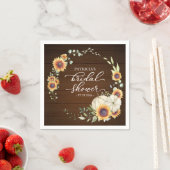 Grünpflanzen Sonnenblumen Pumpkin Fall Brautparty Serviette (Beispiel)