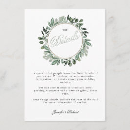 Grünpflanzen Squarelett, Bouquet Aquarell Begleitkarte