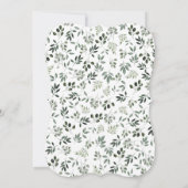 Grünpflanzen Squarelett, Bouquet Aquarell Einladung (Rückseite)