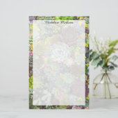 Grünpflanzen Succulents Briefpapier (Stehend Vorderseite)