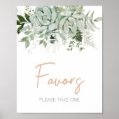 Grünpflanzen Succulents Kinderdusche Favoriten Poster (Vorne)