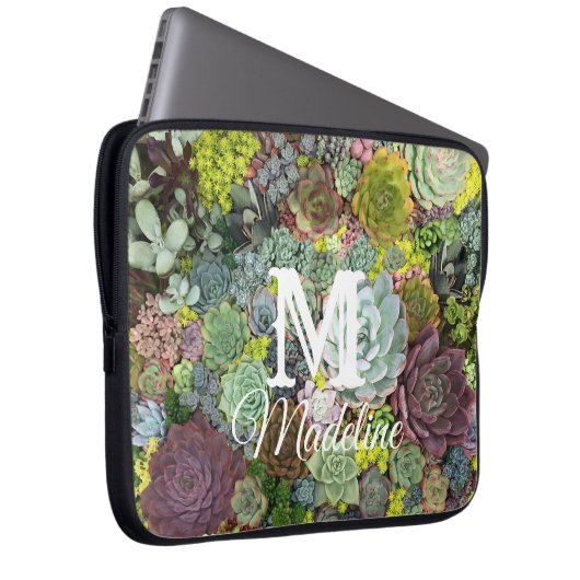 Grünpflanzen Succulents Laptopschutzhülle (Vorne Rechts)