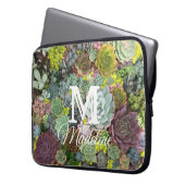 Grünpflanzen Succulents Laptopschutzhülle (Vorderseite Links)