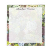 Grünpflanzen Succulents Notizblock (Vorderseite)