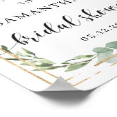 Grünpflanzen Sukkulentes Brautparty Begrüßung Zeic Poster (Ecke)