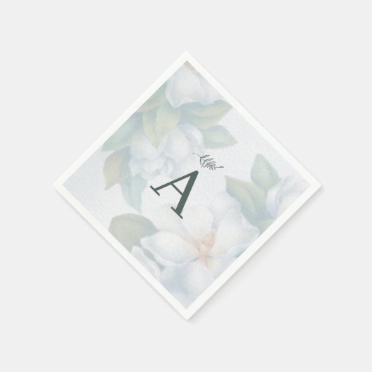 Grünpflanzen Sukkulentes Leaf Mint Wasserfarbe Bot Serviette (Ecke)