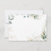 Grünpflanzen Taufe Foto Einladungskarte (Rückseite)