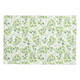 Grünpflanzen und Bio Muster Kissenbezug