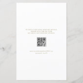 Grünpflanzen und Blume QR Code Hochzeit Einladung (Rückseite)
