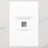 Grünpflanzen und Blume QR Code Hochzeit Einladung (Rückseite)