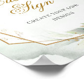 Grünpflanzen und Gold kreieren Ihr eigenes individ Poster (Ecke)